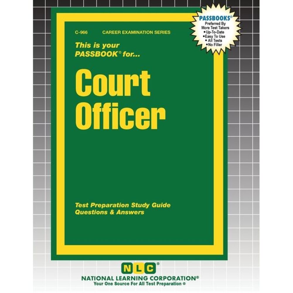 Court Officer -- Passbooks